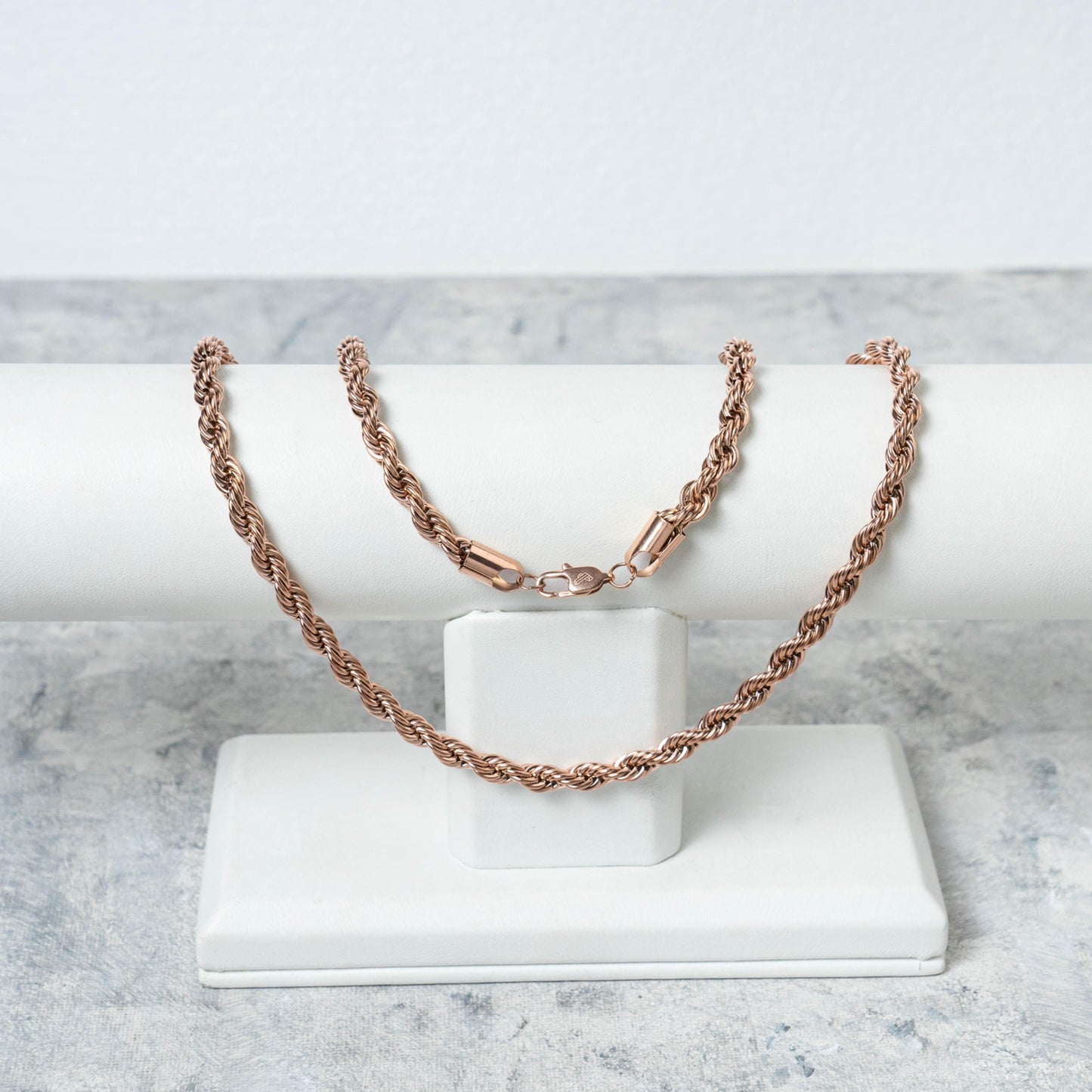 Cadena Lazo Oro Rosa Hombre