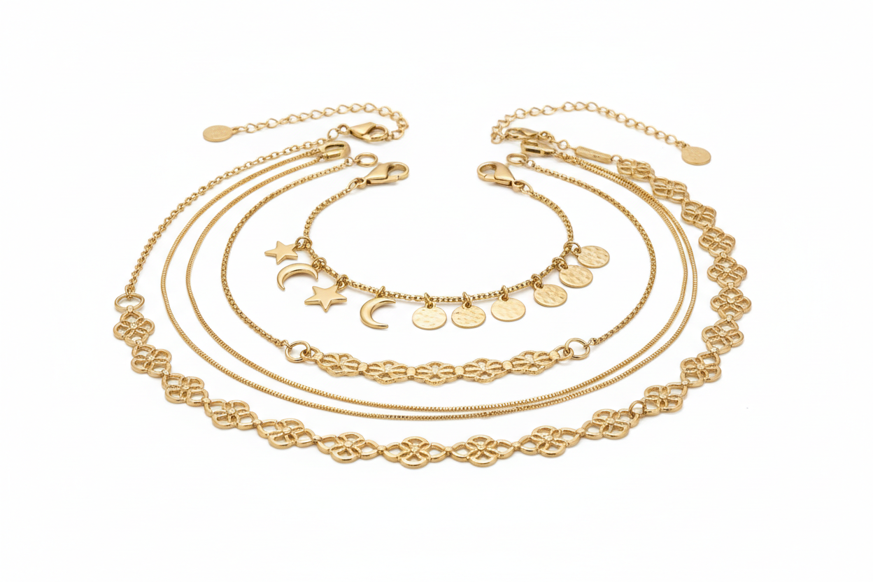 TOBILLERAS DE ORO MUJER